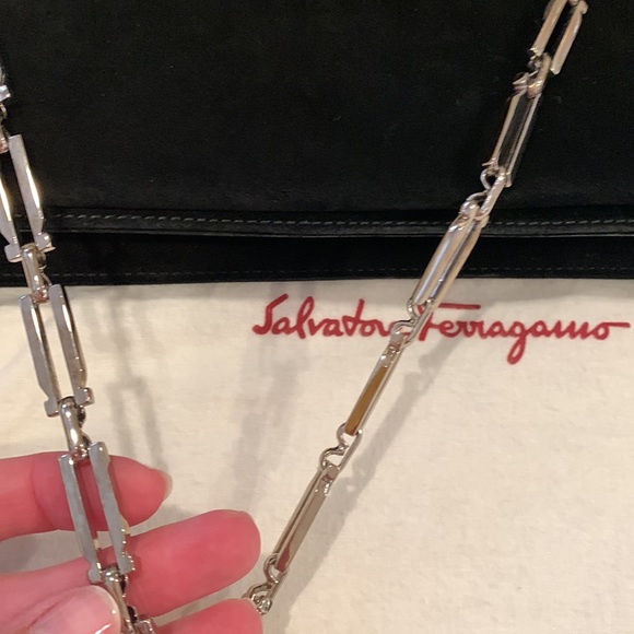 Authentic Salvatore Ferragamo clutch/ handbag black use 3 times only - Picture 6 of 8